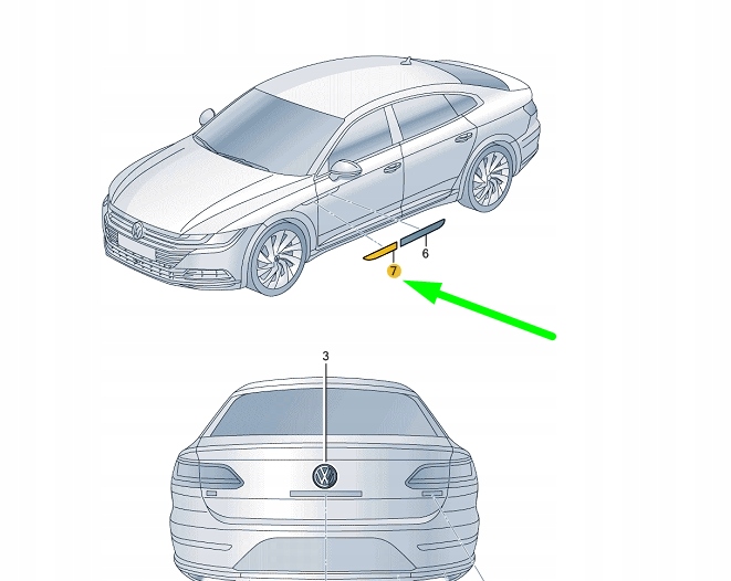 фото №6, Vw arteon samoprzylepna шильдик na крыло передний правое 3g8853688jdpj