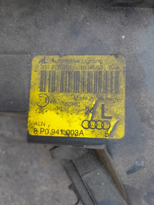 фото №6, Фара левые перед audi a3 8p0 рестайлинг 8p0941003a eur