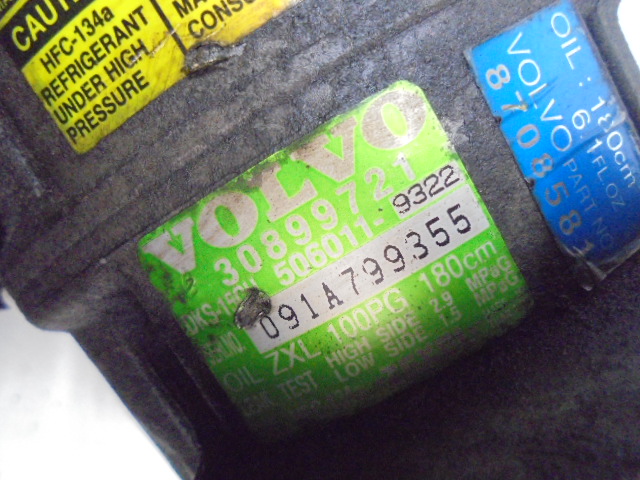 фото №9, Volvo s40 v40 1 компресор кондиціонера 30899721 2,0 16v 8708581