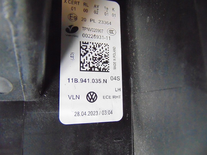 фото №15, Лампа ліва перед volkswagen vw id4 європа 11b941035n