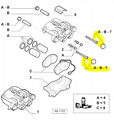 фото №6, Гвинти затискач гальмівного перед / зад fiat ducato оригінальний номер 77365107