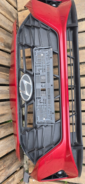 фото №11, Hyundai i20 iii бампер переднє комплектний решітка решітка радіатора r3w червоний