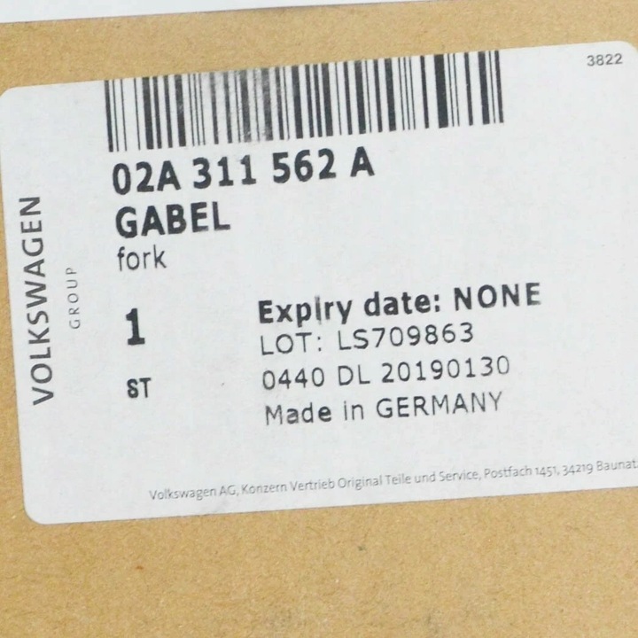 фото №8, Audi tt 8n gearbox selector fork 02a311562a