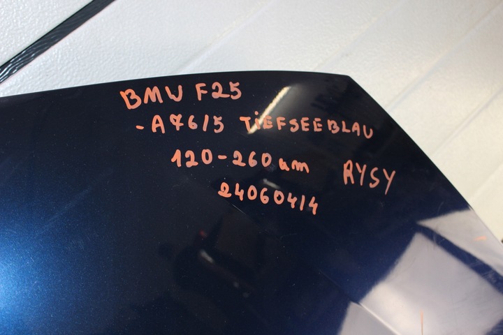 фото №5, Капот кришка двигуна bmw x3 f25 a76 tiefsee синій