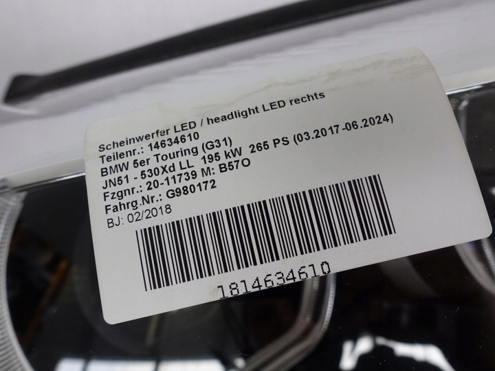 фото №16, Bmw 5 g31 g30 m5 f90 полный led европа l lub p kpl. фара