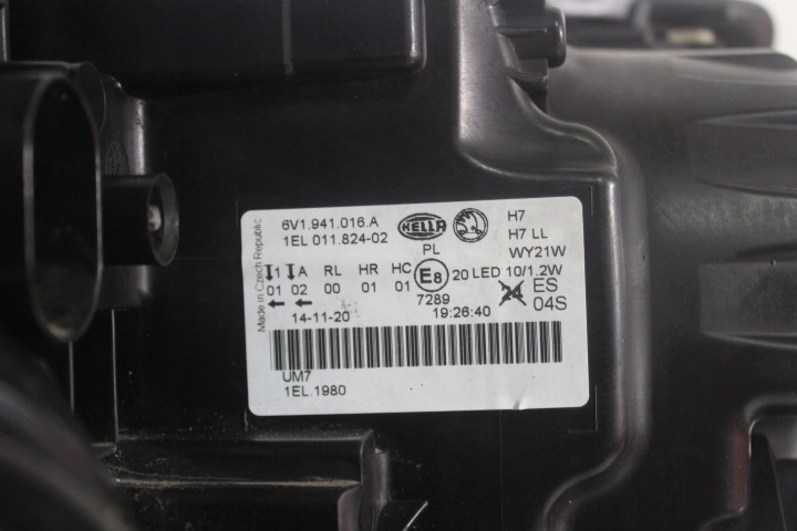 фото №6, Фара права перед skoda fabia 3 iii лінза led корпус зчеплення 6v1941016a