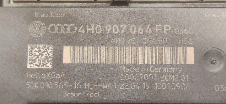 фото №5, Audi a7 4g модуль комфорту 4h0907064fp