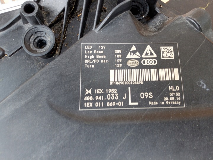 фото №9, Audi a7 c7 s7 rs7 4g8 лампа лампи повний led matrix нове оригінальний номер