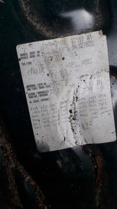 фото №10, Дверь передние левая skoda fabia 2001r код 5550