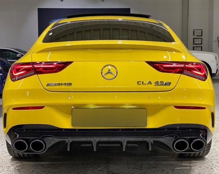фото №15, Спойлер накладка диффузор mercedes w118 amg стиль чёрный блеск длинный