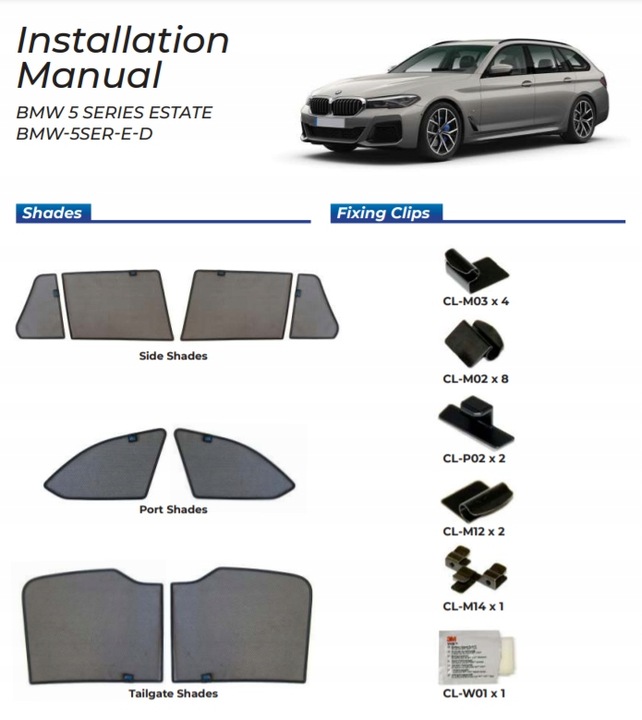 фото №15, Шторки солнечный bmw 5 touring g31 17- защитные накладки ролеты солнцезащитный