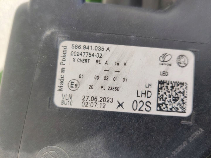 фото №9, Фара led левая skoda kodiaq 566941035a