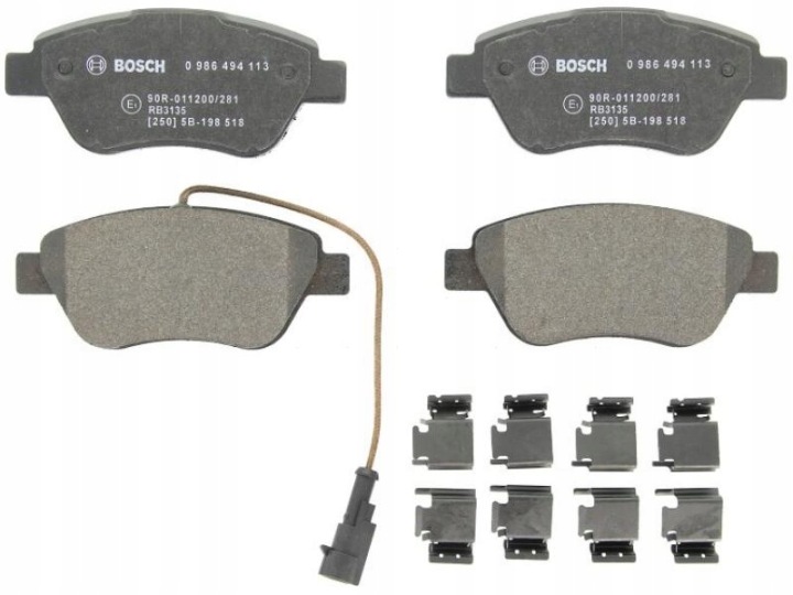 фото №16, Bosch 986 494 113 комплект гальмівні колодки гальмівних, гальма дискові
