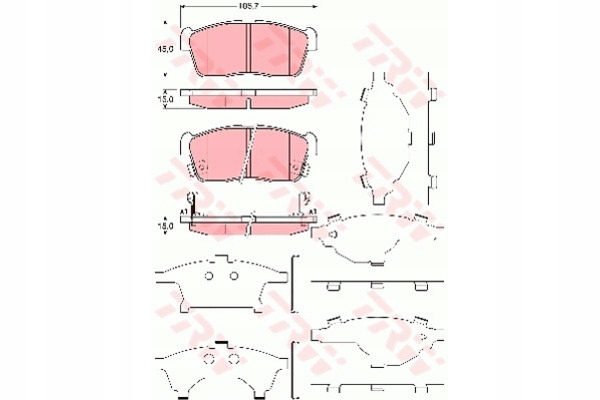 фото №15, Тормозные колодки ham. suzuki p. alto 1,0 09- trw gdb3359