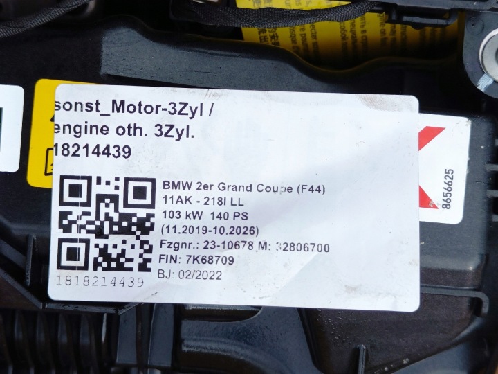 фото №9, Двигун bmw f40 f44 f45 f48 f46 b38a15a 2022r 200km пробіг !
