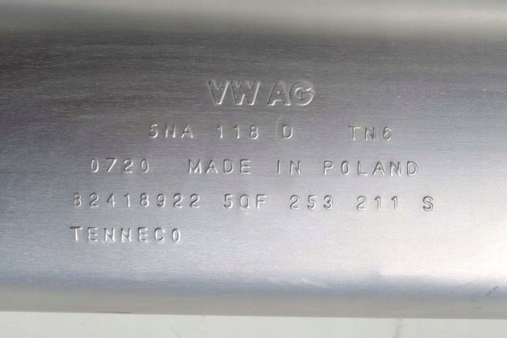 фото №7, Audi q3 вихлоп глушник 5qf253611af 5qf253211s бензин 1.4 tsi труба випускна