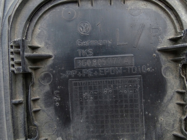 фото №9, Подкрылок правое правое перед передние vw passat b8 sedan 3g0805959e