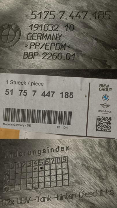 фото №10, Bmw 3 g20 g21 защита шасси левое зад 51757447185
