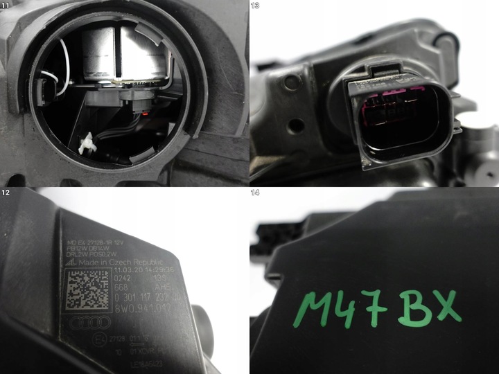 фото №12, Audi a4 s4 b9 8w0 рестайлинг fl 19-24 лампа полный led правая перед европа