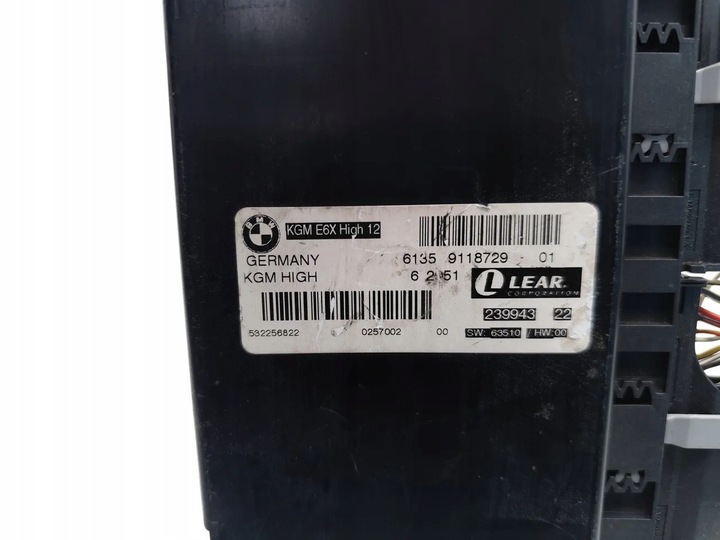 фото №7, Bmw 6 серия модуль / блок управления комфорта 630i бензин 190kw 258 hp 9118729