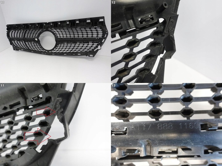 фото №11, Mercedes cla c117 x117 amg 13-17 решётка радиатора решётка решётка diamond