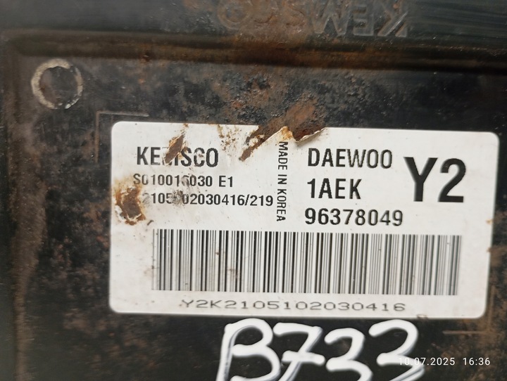 фото №1, Блок управления двигателя chevrolet 96378049 1aek y2 96378049