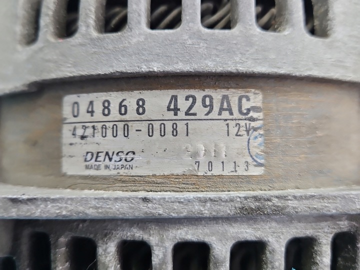 фото №6, Генератор chrysler voyager iv 04868429ac 2.5 crd