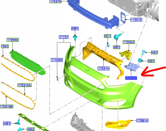 фото №16, Ковзун лівий бампера перед transit/tourneo courier