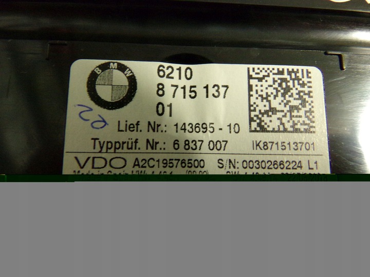 фото №8, Bmw x1 f48 x2 f39 2 f45 f46 спидометр приборы чёрный line led проекционный дисплей бензин