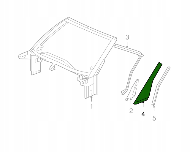 фото №4, Chevrolet corvette c6 05-13r захист корпус зовнішня стійка a ліва oem