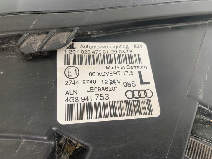 фото №14, Audi a7 c7 s line 3.0 tdi 2011r лампа фара перед переднее левый оригинал