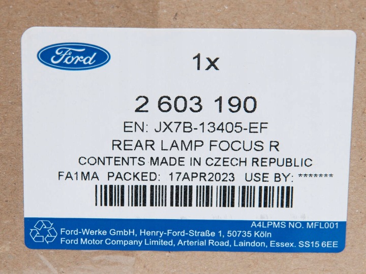 фото №11, Лампа задня ліва ford focus mk4 універсал 2018- 2603190 _ jx7b-13405-ef
