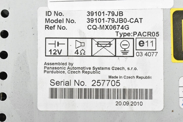 фото №6, Радио радиопроигрыватель 0265238075 cd rds suzuki sx4 1 i рестайлинг 09-14