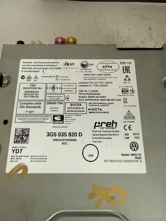 фото №11, Vw passat tiguan t-roc навигация радио мультимедиа mib3 3g5035820d