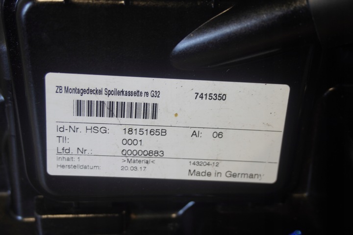 фото №9, Спойлер спойлер bmw g32 7397896 a90 оригінал