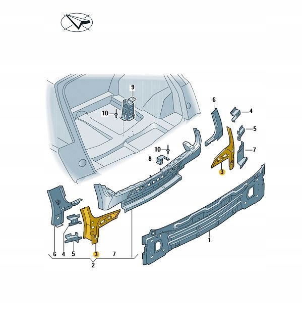 фото №1, Планка перегородкова задня права audi q7 sline sq7