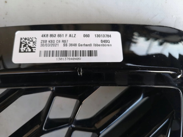 фото №15, Audi rs7 c8 4k8- решётка радиатора решётка сцепление