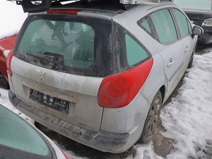 фото №12, Peugeot 207 sw wk универсал kbi крышка зад крышка багажника стекло ezr серебряная