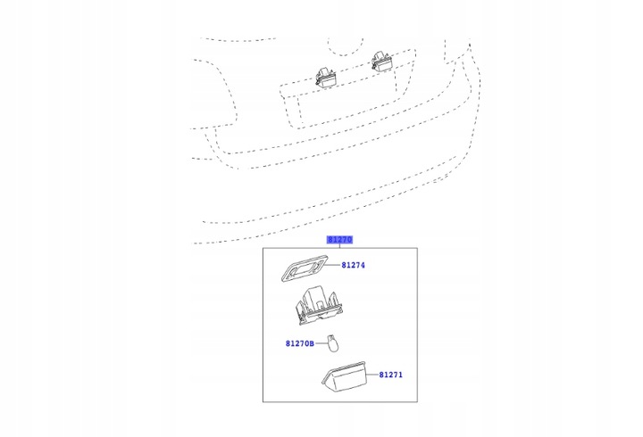 фото №1, 81270-02131 лампа освітлення номерного знака реєстраційний corolla e15 auris i