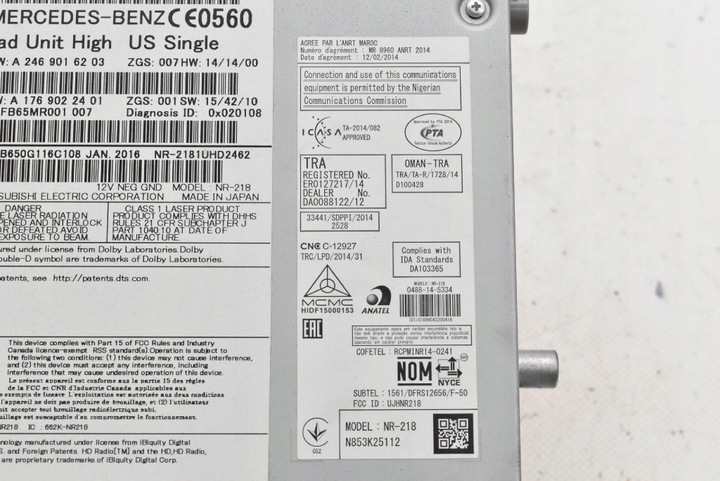 фото №8, Радио радиопроигрыватель cd телефон sd a2469005717 mercedes cla c117 13-16