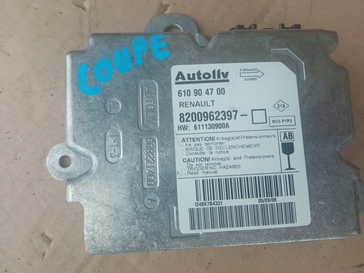 фото №1, Датчик модуль подушка безопасности renault megane ii 2003-2009 8200962397