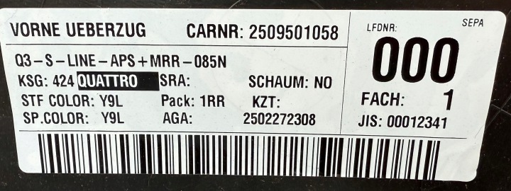 фото №11, Audi q3 83a ii mrr-085n бампер перед передній s-line y9l ly9l 4xpdc