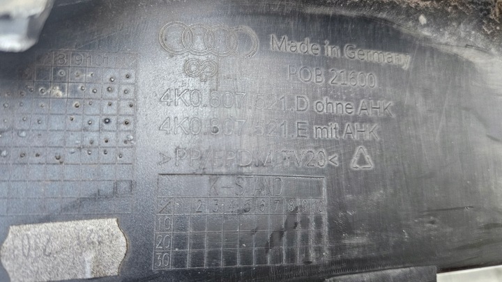 фото №8, Бампер dół отражатель света спойлер audi a6 4k 4k0 c8 18-21 sedan зад pdc задний