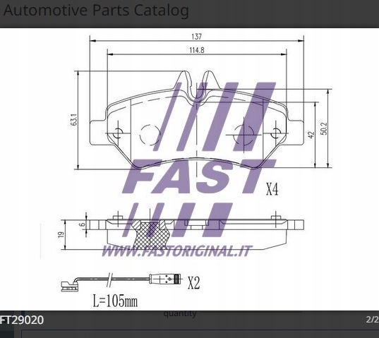фото №3, Гальмівні колодки ham mercedes sprinter 06 906 зад 2-датчики 906