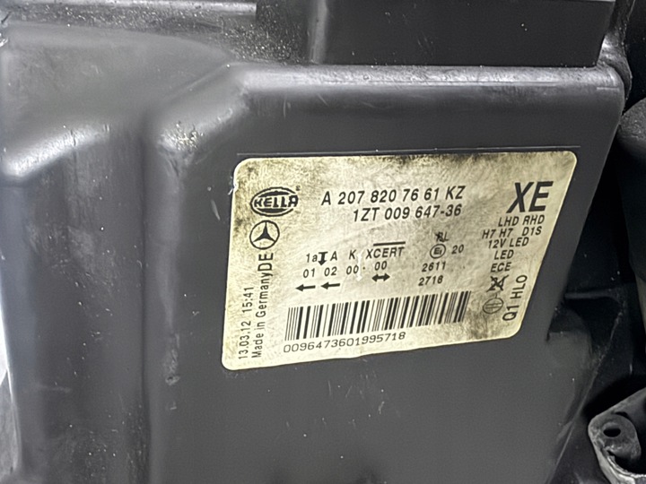 фото №7, Лампа права перед bi ксенон mercedes w207 e клас