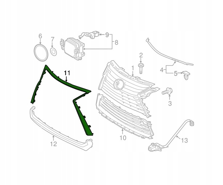 фото №1, Рама решітка lexus rx350/450h 15- 531210e120 нова
