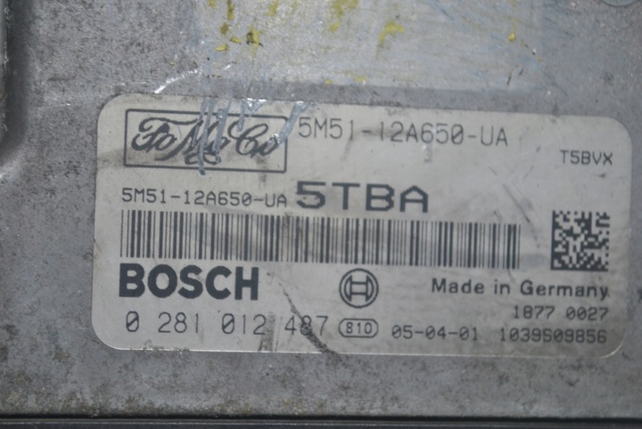 фото №6, Комп'ютер блок керування модуль двигуна ford focus mk1 5m51-12a650-ua 0281012487