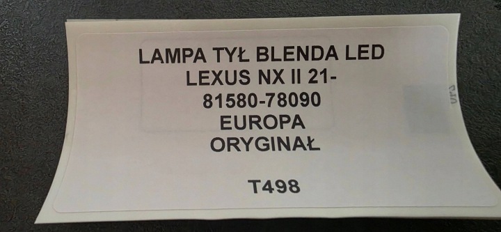 фото №11, Фара накладка led зад lexus nx ii 21- оригинал 81580-78090