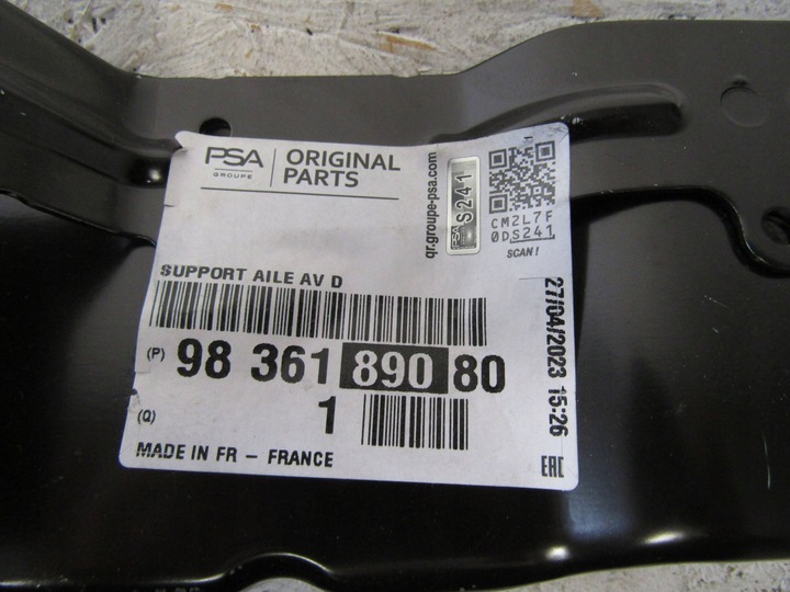 фото №9, Opel mokka b ii кронштейн крила правий перед 9836189080