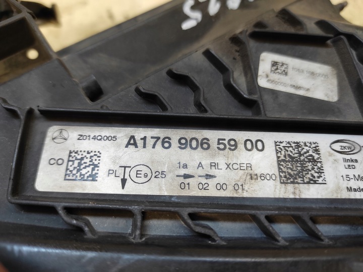 фото №9, Mercedes a w176 рестайлінг 15- лампа ліва перед повний led a1769065900 - na запчастини